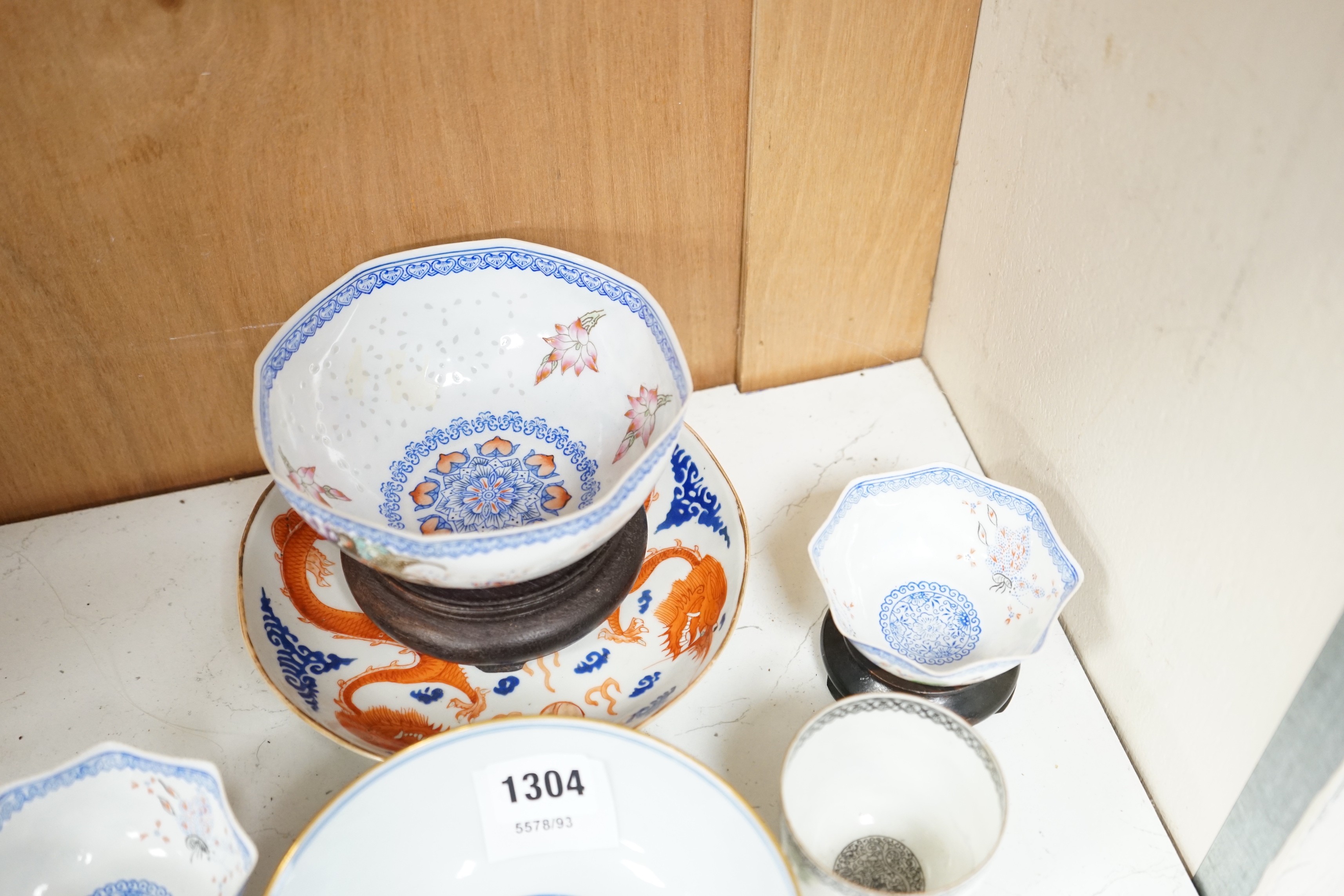 A group of Chinese eggshell porcelain etc